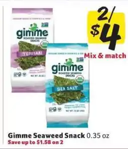 Winn Dixie gimme Seaweed Snack offer