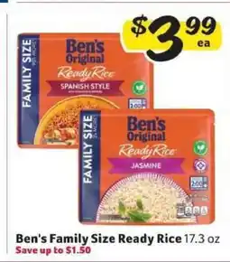 Winn Dixie Ben's Family Size Ready Rice offer