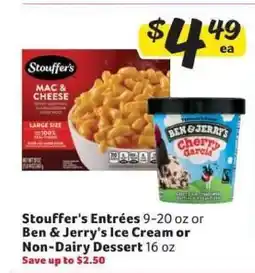 Winn Dixie Stouffer's Entrées or Ben & Jerry's Ice Cream offer