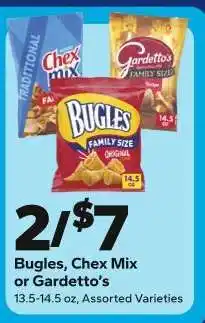 Save a Lot Bugles, Chex Mix or Gardetto’s offer