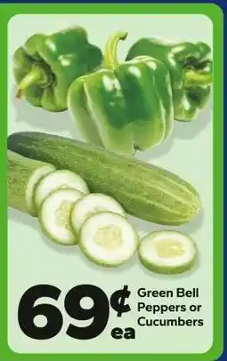 Save a Lot Green Bell Peppers or Cucumbers offer