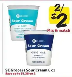 Winn Dixie SE Grocers Sour Cream offer
