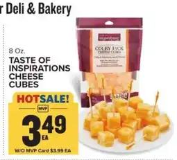 Food Lion Taste of Inspirations Cheese Cubes offer