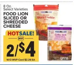 Food Lion FOOD LION SLICED OR SHREDDED CHEESE offer