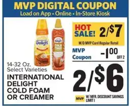 Food Lion INTERNATIONAL DELIGHT COLD FOAM OR CREAMER offer