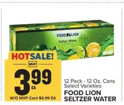 Food Lion FOOD LION SELTZER WATER offer