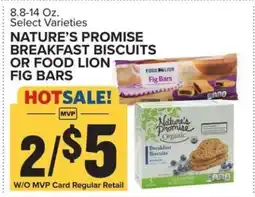 Food Lion Nature's Promise Breakfast Biscuits or Food Lion Fig Bars offer