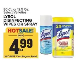 Food Lion Lysol Disinfecting Wipes or Spray offer