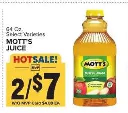 Food Lion Mott's Juice offer