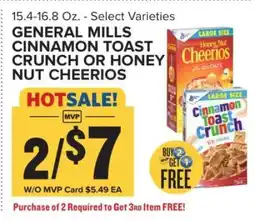Food Lion General Mills Cinnamon Toast Crunch or Honey Nut Cheerios offer