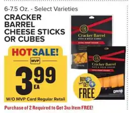 Food Lion Cracker Barrel Cheese Sticks or Cubes offer