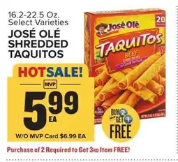 Food Lion JOSÉ OLÉ SHREDDED TAQUITOS offer