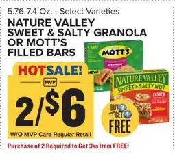 Food Lion Nature Valley Sweet & Salty Granola or Mott’s Filled Bars offer