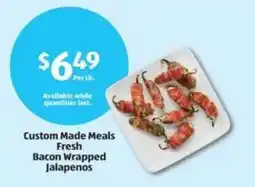 Aldi Custom Made Meals Fresh Bacon-Wrapped Jalapeños offer
