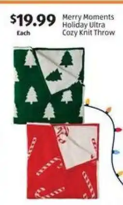 Aldi Merry Moments Holiday Ultra Cozy Knit Throw offer