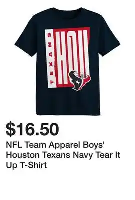 Dick's Sporting Goods NFL Team Apparel Boys' Houston Texans Navy Tear It Up T-Shirt offer