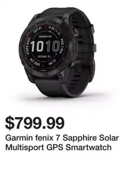 Dick's Sporting Goods Garmin fenix 7 Sapphire Solar Multisport GPS Smartwatch offer
