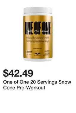 Dick's Sporting Goods One of One 20 Servings Snow Cone Pre-Workout offer