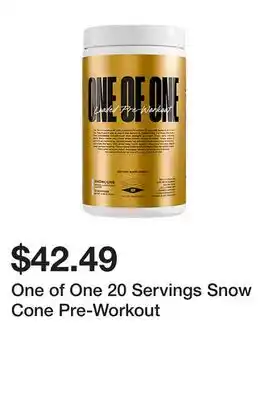 Dick's Sporting Goods One of One 20 Servings Snow Cone Pre-Workout offer