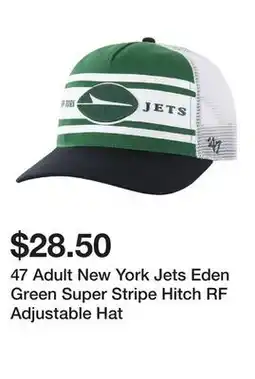 Dick's Sporting Goods 47 Adult New York Jets Eden Green Super Stripe Hitch RF Adjustable Hat offer