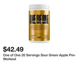 Dick's Sporting Goods One of One 20 Servings Sour Green Apple Pre-Workout offer