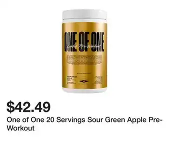 Dick's Sporting Goods One of One 20 Servings Sour Green Apple Pre-Workout offer