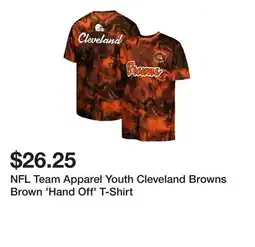 Dick's Sporting Goods NFL Team Apparel Youth Cleveland Browns Brown 'Hand Off' T-Shirt offer