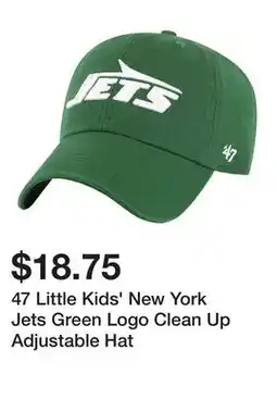 Dick's Sporting Goods 47 Little Kids' New York Jets Green Logo Clean Up Adjustable Hat offer