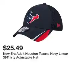 Dick's Sporting Goods New Era Adult Houston Texans Navy Linear 39Thirty Adjustable Hat offer