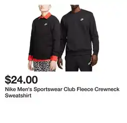 Dick's Sporting Goods Nike Men's Sportswear Club Fleece Crewneck Sweatshirt offer