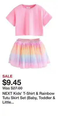 Nordstrom NEXT Kids' T-Shirt & Rainbow Tutu Skirt Set (Baby, Toddler & Little Kid offer