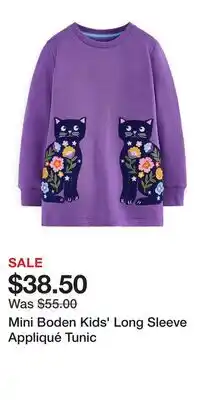 Nordstrom Mini Boden Kids' Long Sleeve Appliqué Tunic offer