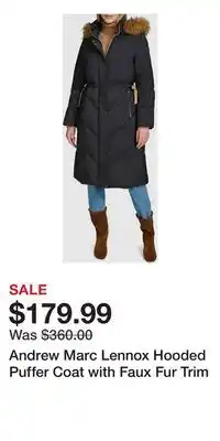 Nordstrom Andrew Marc Lennox Hooded Puffer Coat with Faux Fur Trim offer
