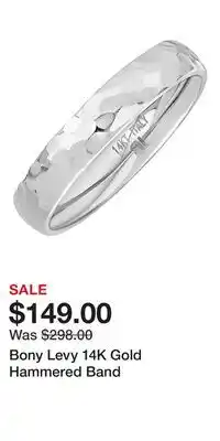 Nordstrom Bony Levy 14K Gold Hammered Band offer