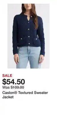 Nordstrom Caslon Textured Sweater Jacket offer