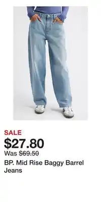 Nordstrom BP. Mid Rise Baggy Barrel Jeans offer