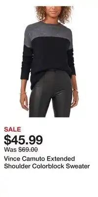 Nordstrom Vince Camuto Extended Shoulder Colorblock Sweater offer