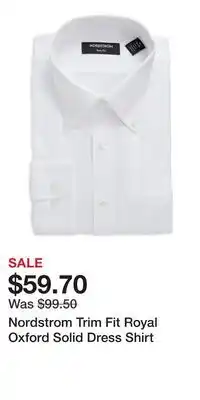 Nordstrom Nordstrom Trim Fit Royal Oxford Solid Dress Shirt offer