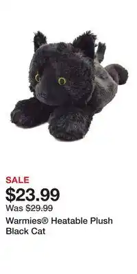 Kohl's Warmies Heatable Plush Black Cat offer