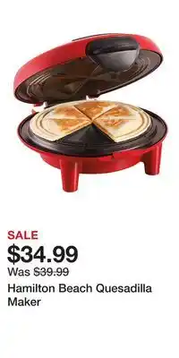 Kohl's Hamilton Beach Quesadilla Maker offer