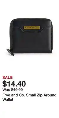Kohl's Frye and Co. Small Zip Around Wallet offer
