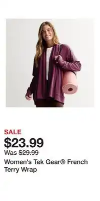 Kohl's Women's Tek Gear French Terry Wrap offer