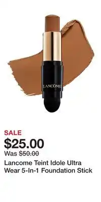 Kohl's Lancome Teint Idole Ultra Wear 5-In-1 Foundation Stick offer