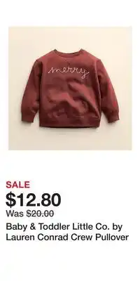 Kohl's Baby & Toddler Little Co. by Lauren Conrad Crew Pullover offer