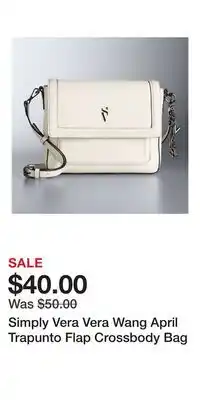 Kohl's Simply Vera Vera Wang April Trapunto Flap Crossbody Bag offer