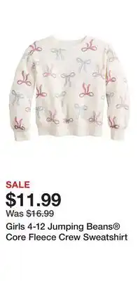 Kohl's Girls 4-12 Jumping Beans Core Fleece Crew Sweatshirt offer