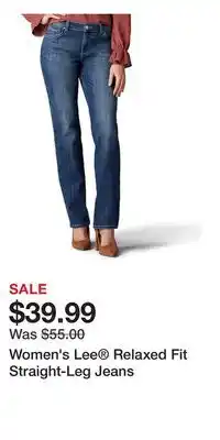 Kohl's Women's Lee Relaxed Fit Straight-Leg Jeans offer