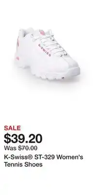 Kohl's K-Swiss ST-329 Women's Tennis Shoes offer