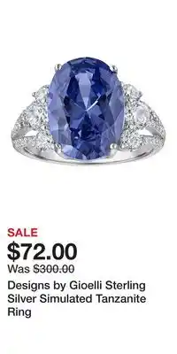 Kohl's Designs by Gioelli Sterling Silver Simulated Tanzanite Ring offer