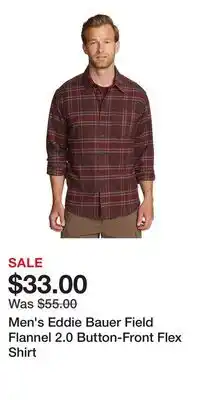 Kohl's Men's Eddie Bauer Field Flannel 2.0 Button-Front Flex Shirt offer